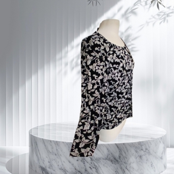 connected apparel Tops - Connected Silver & Black Top